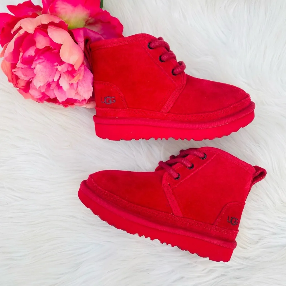 NEW | Toddler UGG Neumel Red Suede Boots